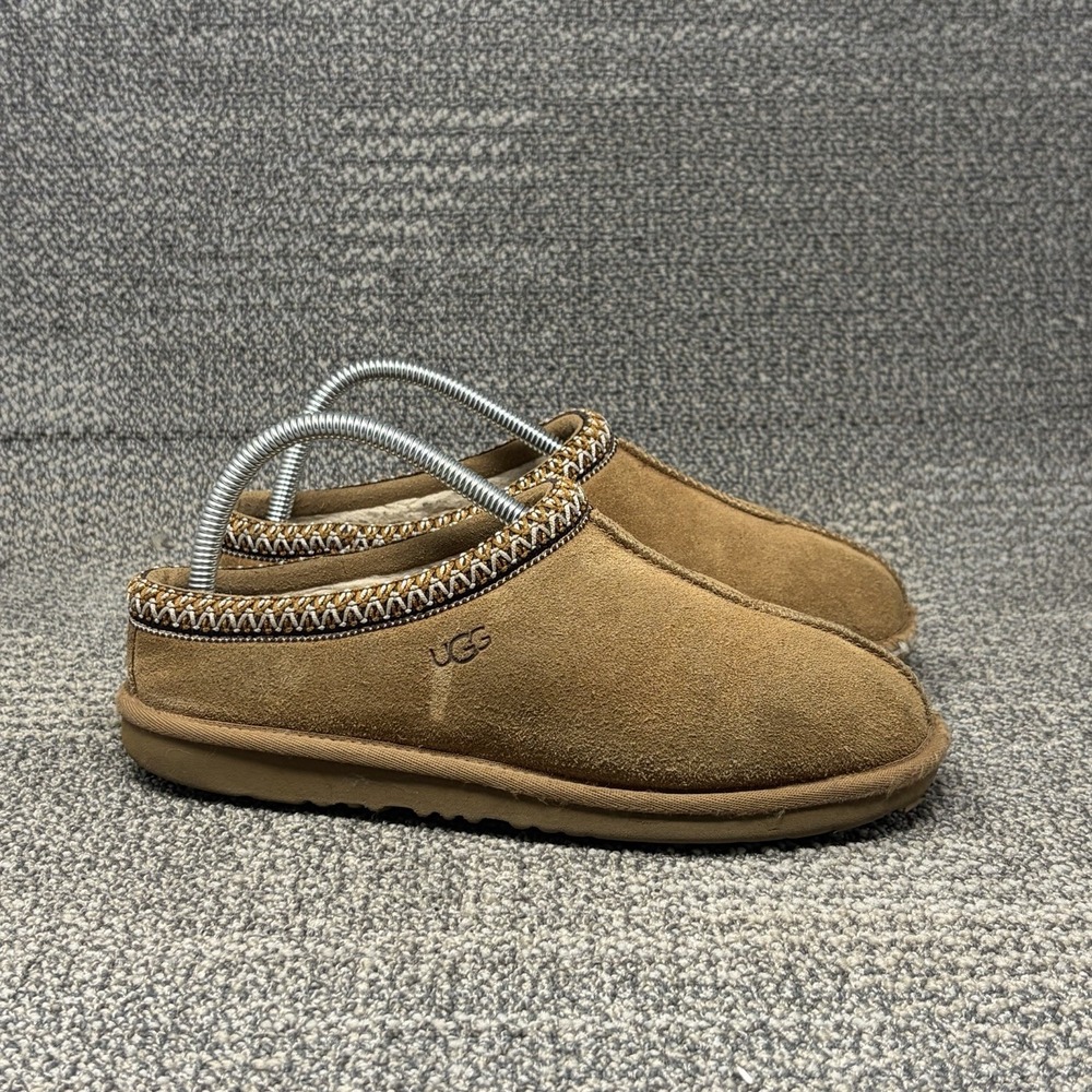 UGG Tasman II Slippers Kids US Size 6 Chestnut Suede Comfort Slip On 1019066K